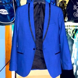 J. Ferrat Blue shimmer suit jacket